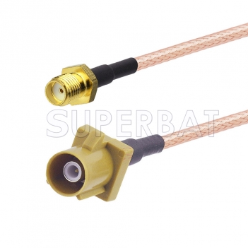 SMA Female to Curry FAKRA Plug Cable Using RG316 Coax