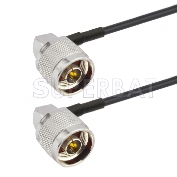 N Male Right Angle to N Male Right Angle Cable Using RG58 Coax