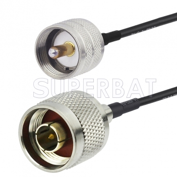 N Male to UHF Male Cable Using RG58 Coax