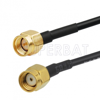 SMA Male to Reverse Polarity SMA Male Cable Using RG174 Coax