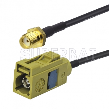 SMA Female to Curry FAKRA Jack Cable Using RG174 Coax