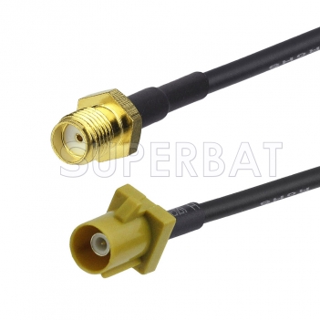 SMA Female to Curry FAKRA Plug Cable Using RG174 Coax