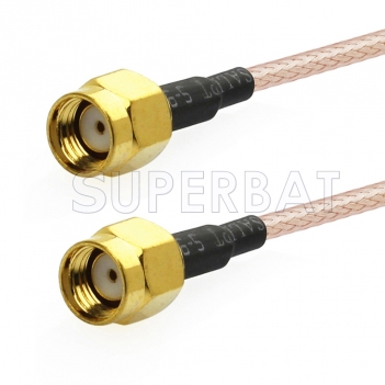 Reverse Polarity SMA Male to Reverse Polarity SMA Male Cable Using RG142 Coax