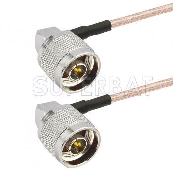 N Male Right Angle to N Male Right Angle Cable Using RG400 Coax