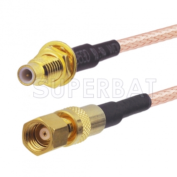 SMC Plug to SMC Jack Bulkhead Cable Using RG316 Coax