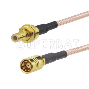 SMB Plug to SMB Jack Bulkhead Cable Using RG316 Coax