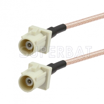 Radio Antenna Extension Cable RG316 Coax White Fakra B Male plug to Fakra B Male plug Tuner Adapter