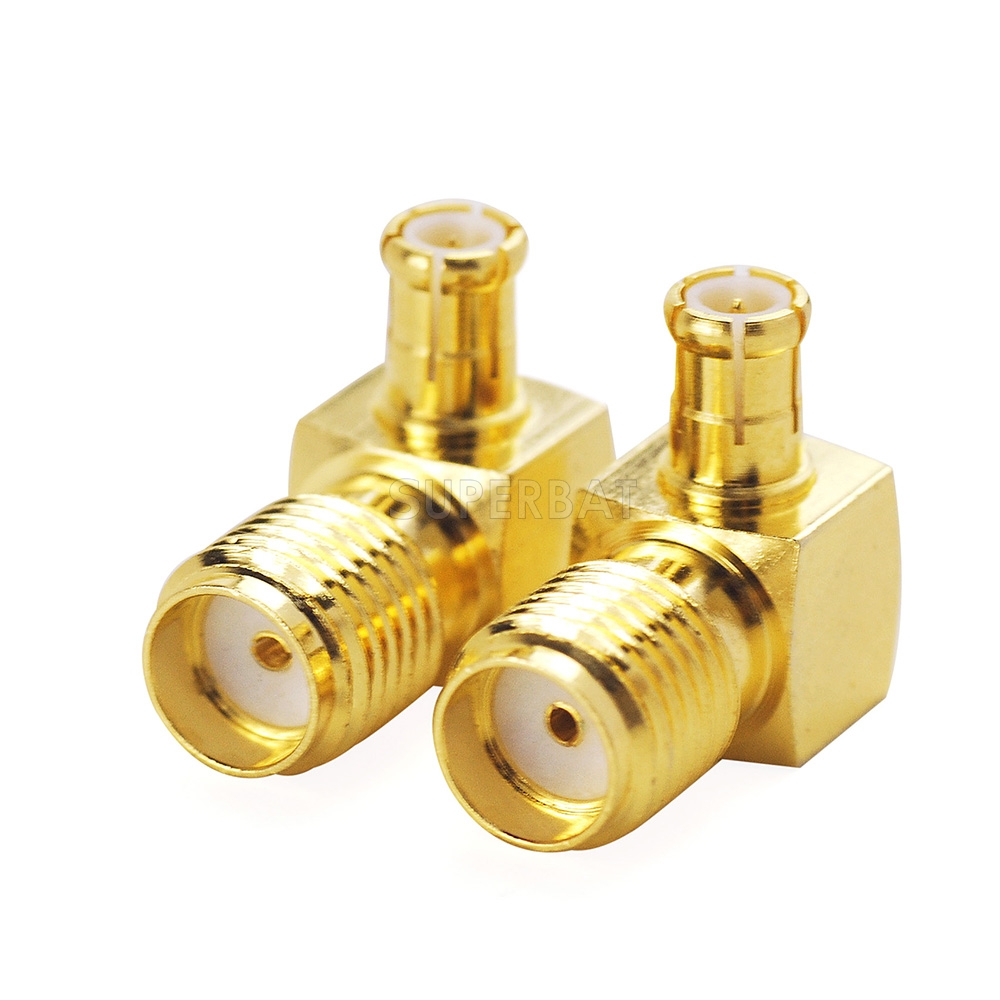 SMA-MCX adapter MCX male to SMA female 90 degree right angle Type RF Connector 