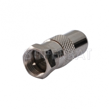 F Plug Male to TV Plug Male Adapter Straight