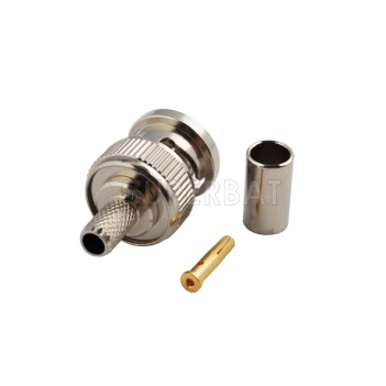 RP-BNC Plug Connector Straight Crimp LMR-195