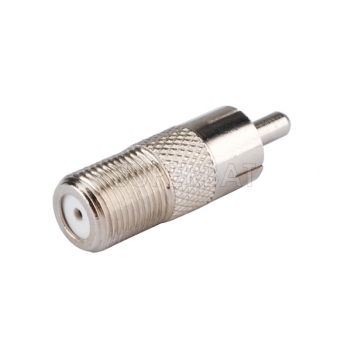 F Jack Female to RCA Plug Male Adapter Straight zinc alloy