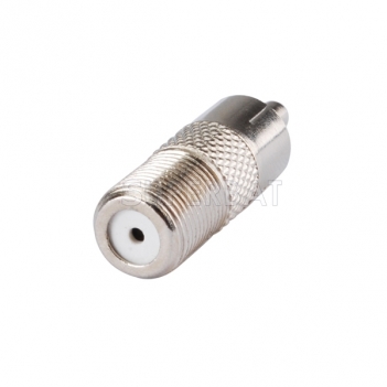 F Jack Female to RCA Plug Male Adapter Straight zinc alloy