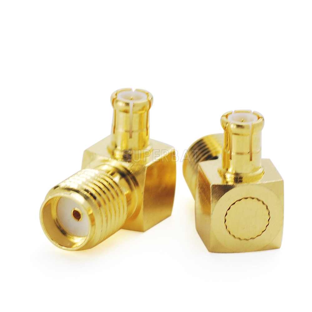 MCX Plug Male to SMA Jack Female Adapter Right Angle