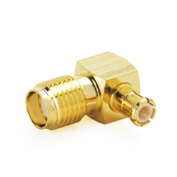 MCX Plug Male to SMA Jack Female Right Angle Adapter