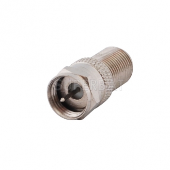 F Jack Female to F Plug Male Adapter Straight