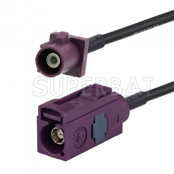 Bordeaux FAKRA Plug to FAKRA Jack Cable Using RG174 Coax