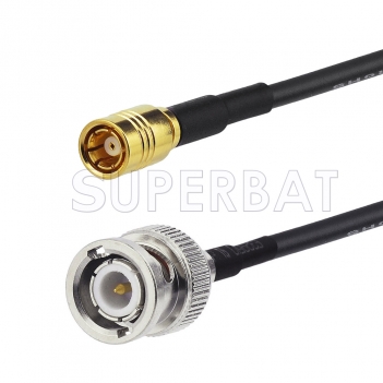 SMB Plug to BNC Male Cable Using RG174 Coax