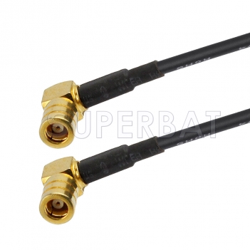 SMB Plug Right Angle to SMB Plug Right Angle Cable Using RG174 Coax