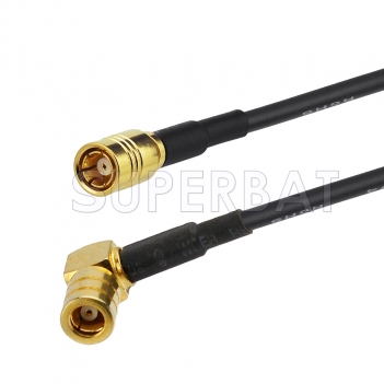 SMB Plug to SMB Plug Right Angle Cable Using RG174 Coax