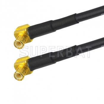 MCX Plug Right Angle to MCX Plug Right Angle Cable Using RG174 Coax