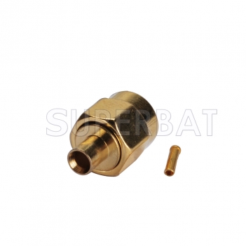 Superbat RP-SMA Plug female straight solder rf connector for semi-rigid RG405 0.086" cable