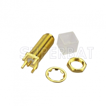 RP SMA Jack Male Vertical PCB Connector Total Length 22mm Thread Length 17mm