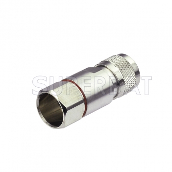 Zinc Alloy N Plug Male Straight Clamp Connector for 1/2 inch Corrugated Copper Cable