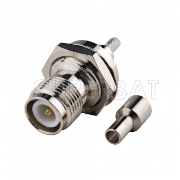 Superbat RP TNC Jack with Male pin Connector Straight Bulkhead Crimp RG316 RG179