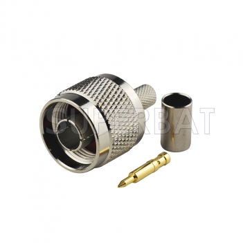 N Plug Male Connector Straight Crimp LMR240