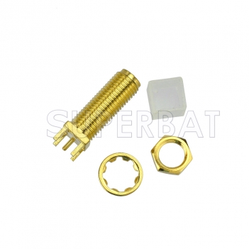 RP SMA Jack Male Vertical PCB Connector Total Length 22mm Thread Length 17mm