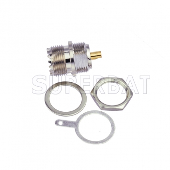 UHF Jack Female Connector Straight Bulkhead Solder