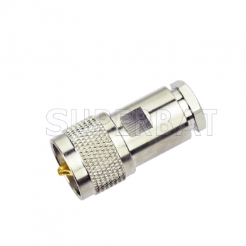 UHF Plug Male Connector Straight Clamp LMR-300