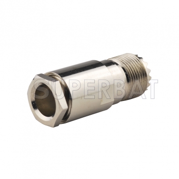 UHF Jack Female Connector Straight Clamp LMR-400