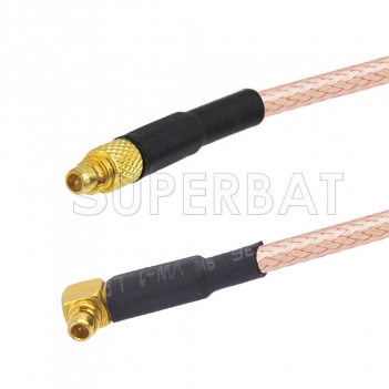 MMCX Microminiature RF Connectors Cable MMCX Plug to MMCX Plug Right Angle Cable Using RG178 Coax