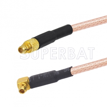 MMCX Microminiature RF Connectors Cable MMCX Plug to MMCX Plug Right Angle Cable Using RG178 Coax