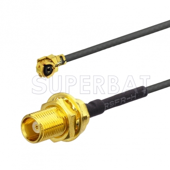 U.FL Plug to MCX Jack Bulkhead Cable Using 1.13mm Coax