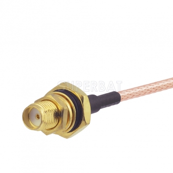 Custom RF Cable Assembly SMA JACK Bulkhead o-ring cable crimp for RG316 cable