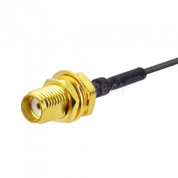 Custom RF Cable Assembly SMA Jack Straight Bulkhead pigtail cable Using 1.13mm 1.37mm Coax