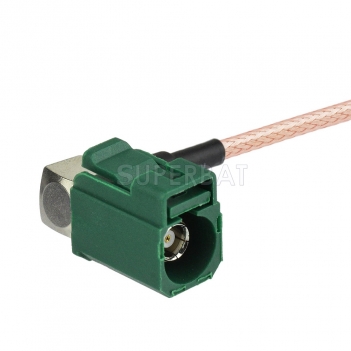 Custom RF Cable Assembly FAKRA Jack Right Angle pigtail cable Using RG316 RG174 LMR100 Coax