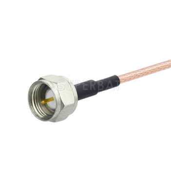 Custom RF Cable Assembly F Plug Straight pigtail cable Using RG179 Coax