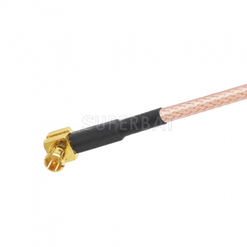 Custom RF Cable Assembly MCX Plug Right Angle pigtail cable Using RG179 Coax