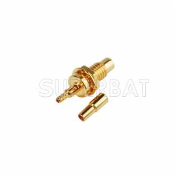 Custom RF Cable Assembly SMC Jack Straight Bulkhead pigtail cable Using 1.13mm 1.37mm Coax