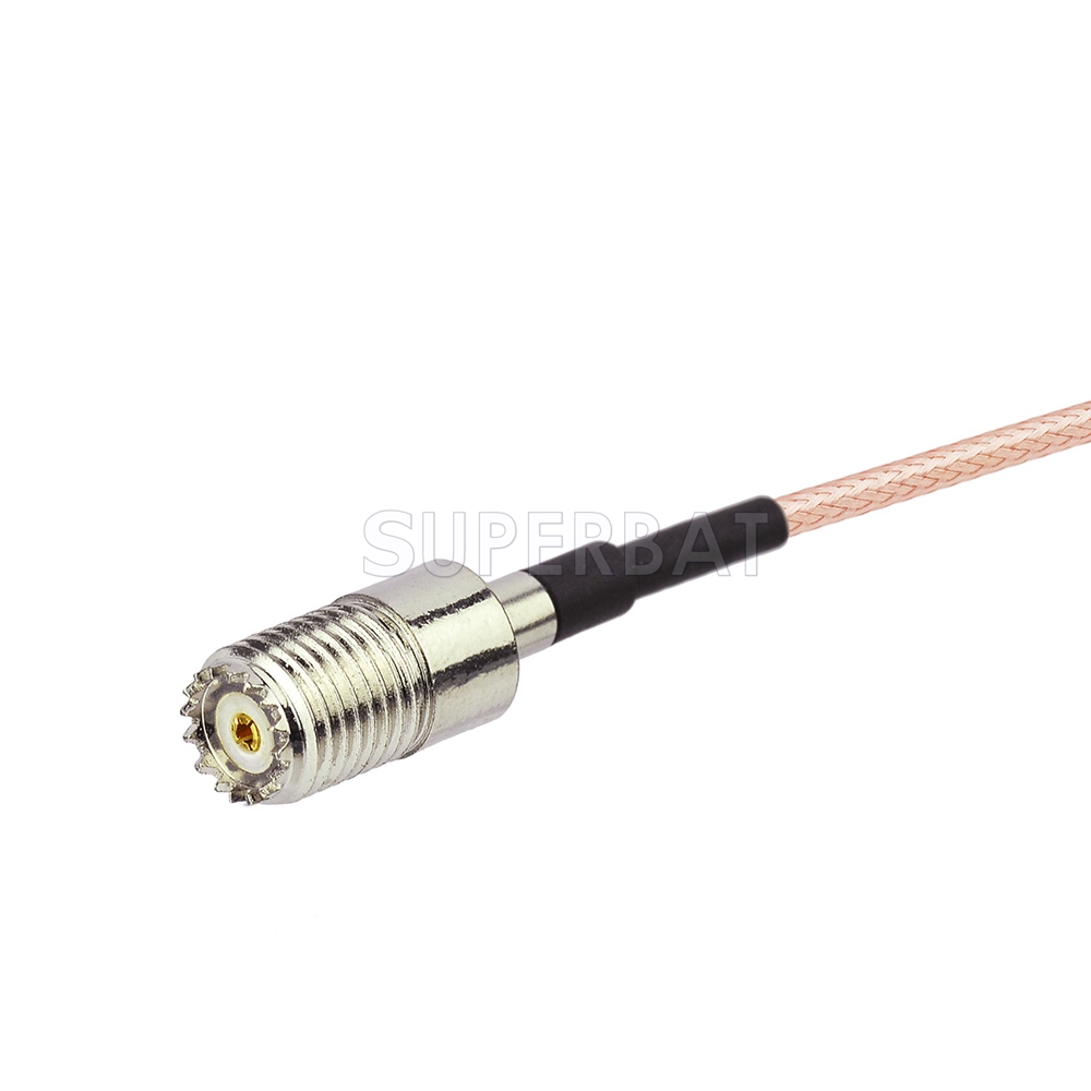 RG174 Coax Cable - QMA Male Right Angle To Mini UHF Female - Custom Length, USA Fast Ship