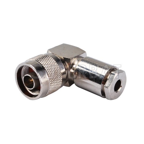 RG400 Coaxial RF Pigtail Cable - BNC Male To N Male Right Angle Connector