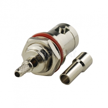 Custom RF Cable Assembly BNC Jack Straight Bulkhead With O-Ring pigtail cable Using RG179 Coax