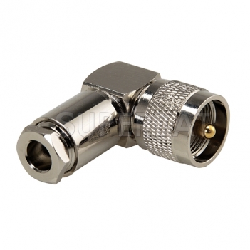 UHF Plug Male Connector Right Angle Clamp LMR-300