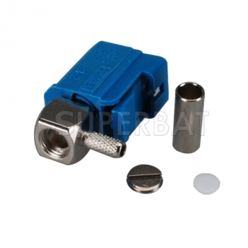 Superbat ANTENNA CONNECTOR Fakra Z Female crimp Jack RA RF Connector Waterblue/5021 Neutral coding