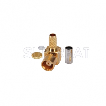 MCX Jack right angle crimp connector for RG316,RG174,KSR100 cable