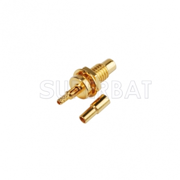 SMC Jack Male Connector Straight Bulkhead Solder 1.13mm cable