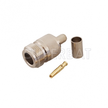 N Jack Female Straight Crimp Connector for LMR240 Cable